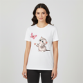 T SHIRT DONNA CAT BUTTERFLY