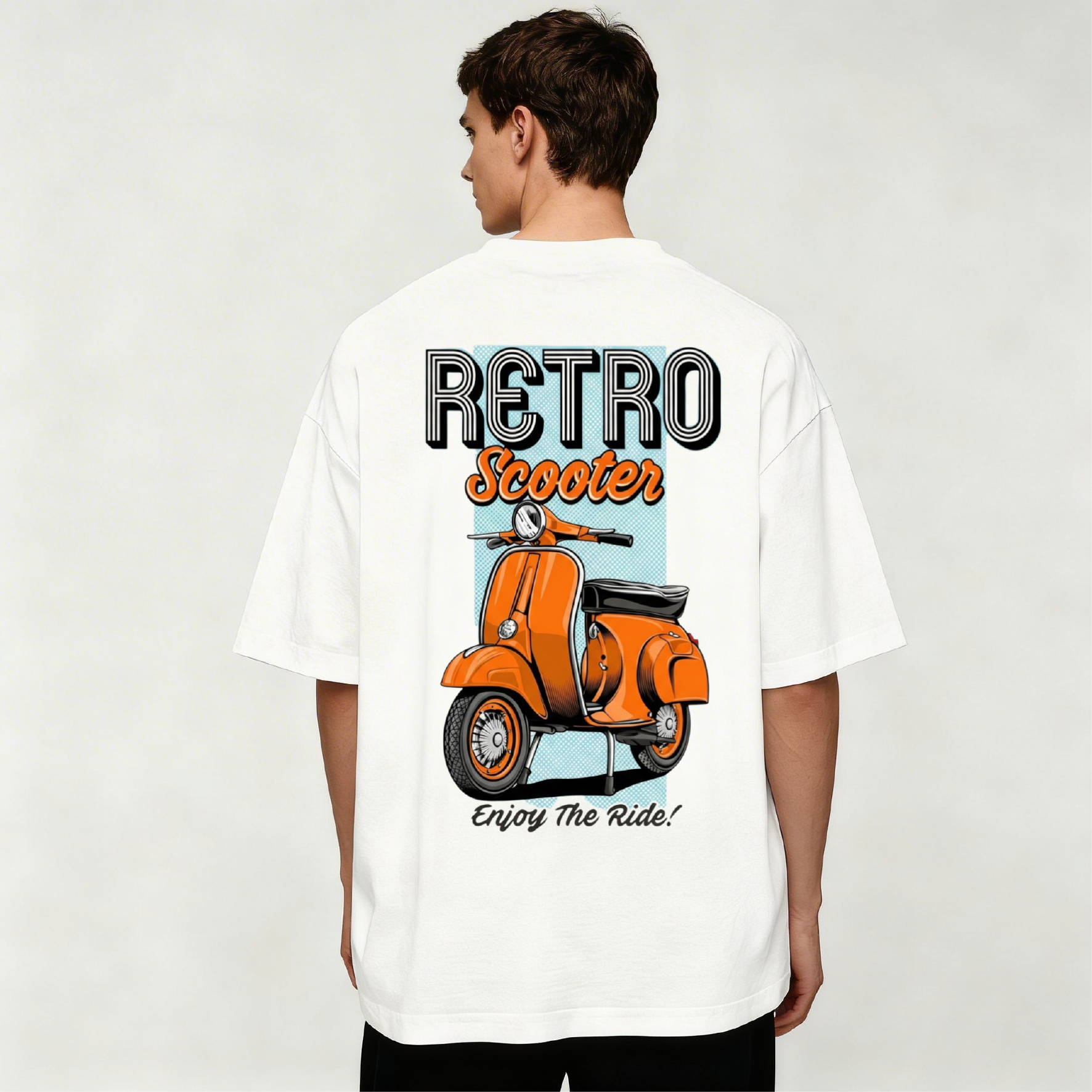 T SHIRT OVER UOMO VESPA RETRO