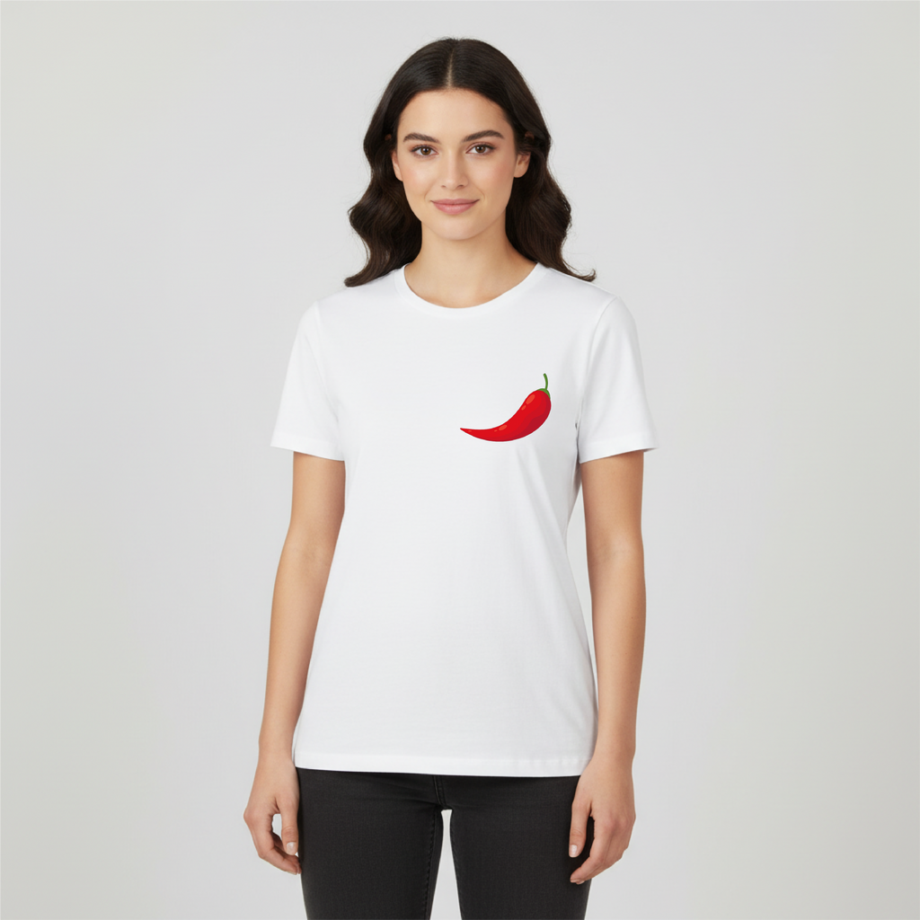 T SHIRT DONNA MINIMAL PEPERONCINO