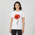 T SHIRT DONNA FIORE ROSSO