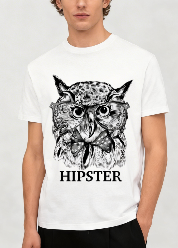 T SHIRT REGULAR UOMO HIPSTER