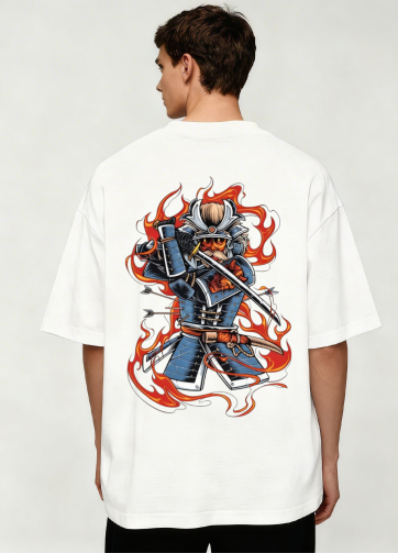 T SHIRT OVER UOMO SAMURAI