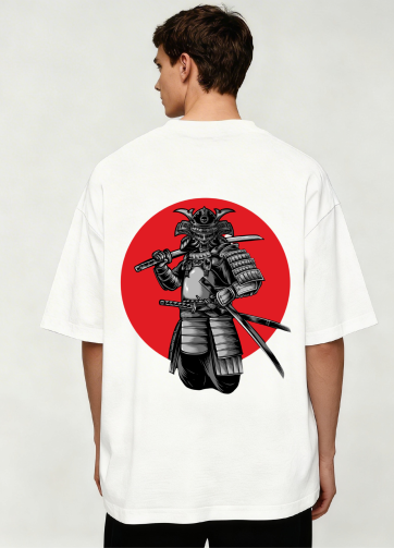 T SHIRT OVER UOMO SAMURAI RED