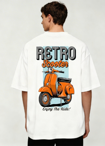 T SHIRT OVER UOMO VESPA RETRO